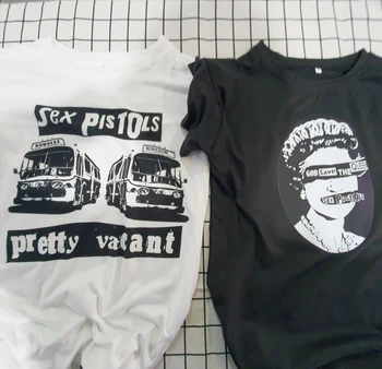 Футболка Sex Pistols, Женская летняя модная футболка с коротким рукавом, Повседневная белая футболка, Модные топы с круглым вырезом