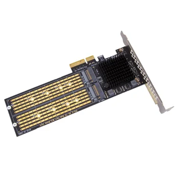 SSU PCI-E X4 для двойного адаптера NVMe PCIe, поддержка M.2 NVMe SSD для карт PCI-E X8/X16 M.2 (ключ M) NVMe SSD 22110/2280/2260/2242