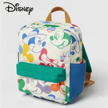 Оригинальный Новый Детский рюкзак с Микки Диснеем, Мультяшный Милый Детский Школьный Рюкзак, Модный Мини-школьный рюкзак Для мальчиков Высокого Качества