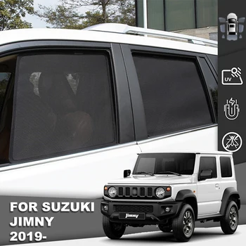 Для Suzuki Jimny 2019-2021 JB74, магнитный автомобильный солнцезащитный козырек, сетчатая рамка на лобовое стекло, занавеска, детское боковое окно, солнцезащитный козырек