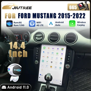 128 Г 14,4 дюймов Для Ford Mustang 2015 2016 2017-2022 Android 11 сенсорный экран Автомобильный GPS головное устройство Мультимедийный плеер Авто Радио