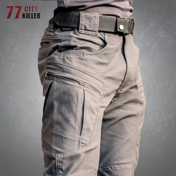 Тактические брюки, мужские водонепроницаемые износостойкие Военные брюки SWAT, Мужские джоггеры для скалолазания, Мужские брюки-карго