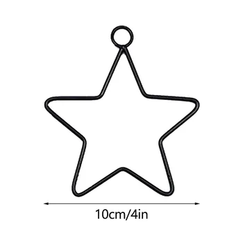 Гирлянда Звездный венок Кольцо Звездная проволока 10 20 25 30 40 см Черная пятиконечная звезда 