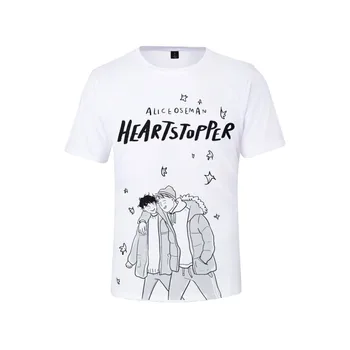 Футболка Heartstopper с 3D круглым вырезом и коротким рукавом, мужская женская футболка 2022, повседневная молодежная футболка, модная одежда