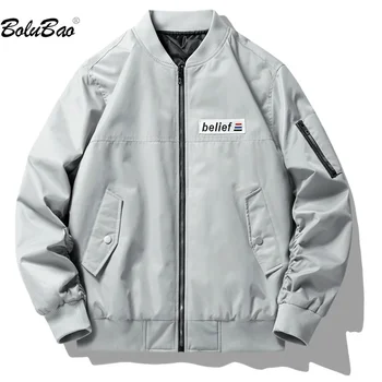 BOLUBAO 2023, уличная повседневная куртка для мужчин, однотонное приталенное модное пальто, Высококачественная дизайнерская уличная куртка для мужчин